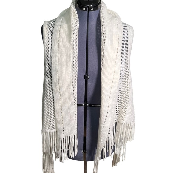 Etc. by Lazy Daisy Open Front Cardigan Shawl Cream - Picture 1 of 11